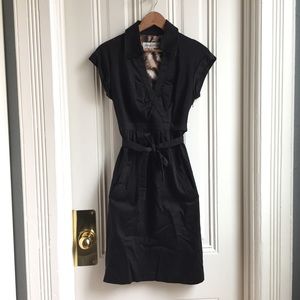 Donna Ricco Black Faux Wrap Dress